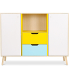 Buy Wooden Sideboard - Multicolor Design - Scandinavian Style -Graep Multicolour 59651 - in the UK
