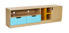 Buy Scandinavian-style blue and yellow TV unit sideboard - Wood Multicolour 59656 at MyFaktory