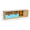 Buy Wooden TV Stand - Scandinavian Design - Yumi Multicolour 59656 with a guarantee