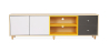 Buy White and gray Scandinavian style TV unit sideboard - Wood Multicolour 59661 - in the UK
