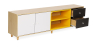 Buy White and gray Scandinavian style TV unit sideboard - Wood Multicolour 59661 at MyFaktory