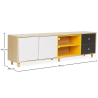 Buy Wooden TV Stand - Scandinavian Design - Eniva Multicolour 59661 - in the UK