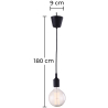 Buy Edison Bulb Pendant Lamp - Silicone Black 50882 home delivery