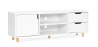 Buy Wooden TV Stand - Scandinavian Design - Wiam White 59663 - prices
