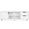 Buy Wooden TV Stand - Scandinavian Design - Wiam White 59663 - in the UK