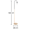 Buy Franc floor lamp - Metal and marble Chrome Rose Gold 59578 in the United Kingdom