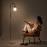Buy Franc floor lamp - Metal and marble Chrome Rose Gold 59578 in the United Kingdom