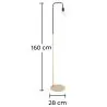 Buy Franc floor lamp - Metal and marble Chrome Rose Gold 59578 with a guarantee