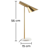 Buy Antonello desk lamp - Metal and marble Gold 59576 - prices
