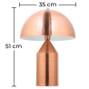 Buy Milano desk lamp - Metal Chrome Rose Gold 59581 in the United Kingdom