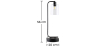 Buy Flavia desk lamp - Metal and glass Black 59583 with a guarantee