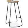Buy Industrial Bar Stool 76 cm Aiyana - Light wood and metal Black 59571 with a guarantee