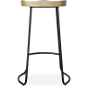 Buy Industrial Bar Stool 76 cm Aiyana - Light wood and metal Black 59571 - in the UK