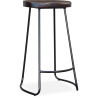 Buy Industrial Bar Stool 76 cm Aiyana - Dark wood and metal Steel 59570 in the United Kingdom