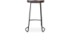 Buy Industrial Bar Stool 76 cm Aiyana - Dark wood and metal Steel 59570 - prices