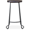 Buy Industrial Bar Stool 76 cm Aiyana - Dark wood and metal Black 59570 at MyFaktory