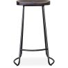 Buy Industrial Bar Stool 76 cm Aiyana - Dark wood and metal Steel 59570 - prices