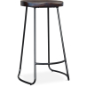 Buy Industrial Bar Stool 76 cm Aiyana - Dark wood and metal Black 59570 - in the UK