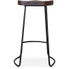 Buy Industrial Bar Stool 76 cm Aiyana - Dark wood and metal Black 59570 with a guarantee