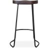 Buy Industrial Bar Stool 76 cm Aiyana - Dark wood and metal Steel 59570 - in the UK