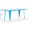 Buy Bistrot Metalix Kid Table 120 cm - Metal Pink 59686 in the United Kingdom