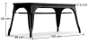 Buy Bistrot Metalix Bench Industrial Style - Dark Wood Turquoise 58436 in the United Kingdom