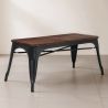 Buy Bistrot Metalix Bench Industrial Style - Dark Wood Steel 58436 - prices
