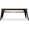 Buy Bistrot Metalix Bench Industrial Style - Dark Wood Turquoise 58436 - in the UK