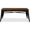 Buy Bistrot Metalix Bench Industrial Style - Dark Wood Turquoise 58436 - prices
