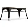 Buy Bistrot Metalix Bench Industrial Style - Dark Wood Turquoise 58436 in the United Kingdom
