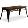 Buy Bistrot Metalix Bench Industrial Style - Dark Wood Turquoise 58436 home delivery