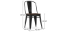 Buy Bistrot Metalix Square Chair - Metal and Dark Wood Steel 59709 in the United Kingdom