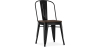 Buy Bistrot Metalix Square Chair - Metal and Dark Wood Steel 59709 in the United Kingdom
