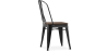 Buy Bistrot Metalix Square Chair - Metal and Dark Wood Steel 59709 - in the UK