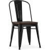 Buy Bistrot Metalix Square Chair - Metal and Dark Wood Steel 59709 - in the UK