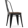 Buy Bistrot Metalix Square Chair - Metal and Dark Wood Steel 59709 in the United Kingdom