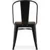 Buy Bistrot Metalix Square Chair - Metal and Dark Wood Steel 59709 in the United Kingdom
