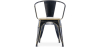 Buy Bistrot Metalix Chair with Armrest - Metal and Light Wood Pastel orange 59711 in the United Kingdom