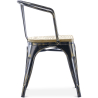 Buy Bistrot Metalix Chair with Armrest - Metal and Light Wood Red 59711 at MyFaktory