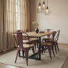 Buy Bistrot Metalix Chair - Metal and Light Wood Light Purple 59707 - prices