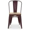 Buy Bistrot Metalix Chair - Metal and Light Wood Light Purple 59707 - in the UK
