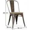 Buy Bistrot Metalix Chair - Metal and Light Wood Light Purple 59707 with a guarantee