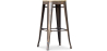Buy Bistrot Metalix style stool - 76cm  - Metal and Light Wood Red 59704 in the United Kingdom