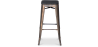 Buy Bistrot Metalix style stool - 76cm - Metal and dark wood Industriel 59697 with a guarantee