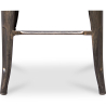 Buy Bistrot Metalix style stool - 76cm - Metal and dark wood Metallic bronze 59697 with a guarantee