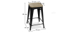Buy Bistrot Metalix style stool - 61cm - Metal and Light Wood Bronze 59696 - in the UK