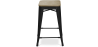 Buy Bistrot Metalix style stool - 61cm - Metal and Light Wood Bronze 59696 in the United Kingdom