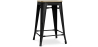 Buy Bistrot Metalix style stool - 61cm - Metal and Light Wood Bronze 59696 - in the UK
