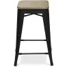 Buy Bistrot Metalix style stool - 61cm - Metal and Light Wood Bronze 59696 in the United Kingdom