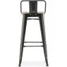 Buy Bar Stool with Backrest - Industrial Design - 76 cm - Metalix Pastel pink 59694 home delivery